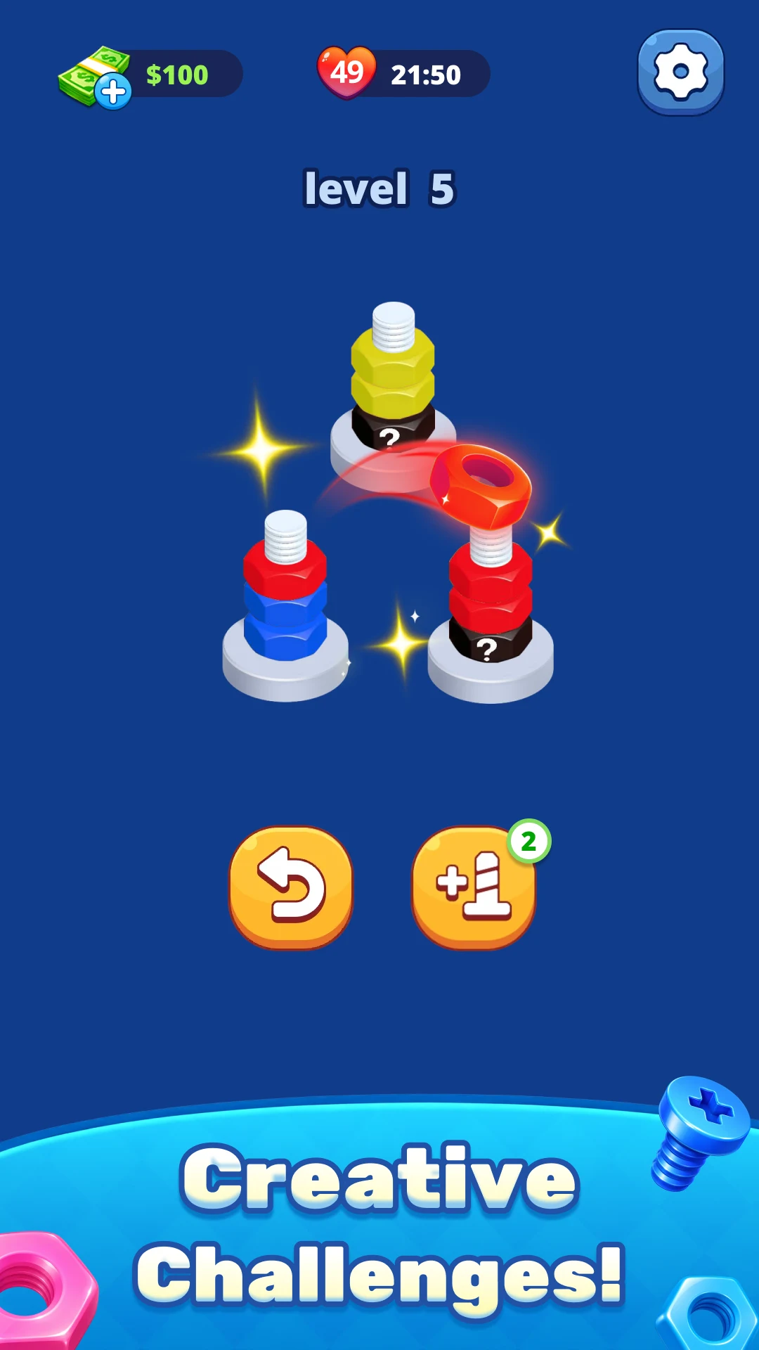 Nut Puzzle 3D -Screw Sort Game screenshot